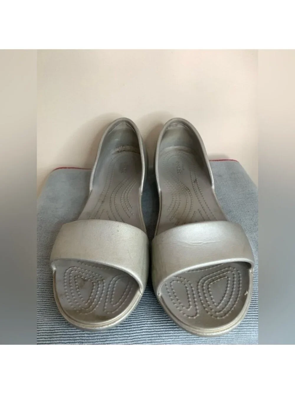 Crocs Silver Sandals 9